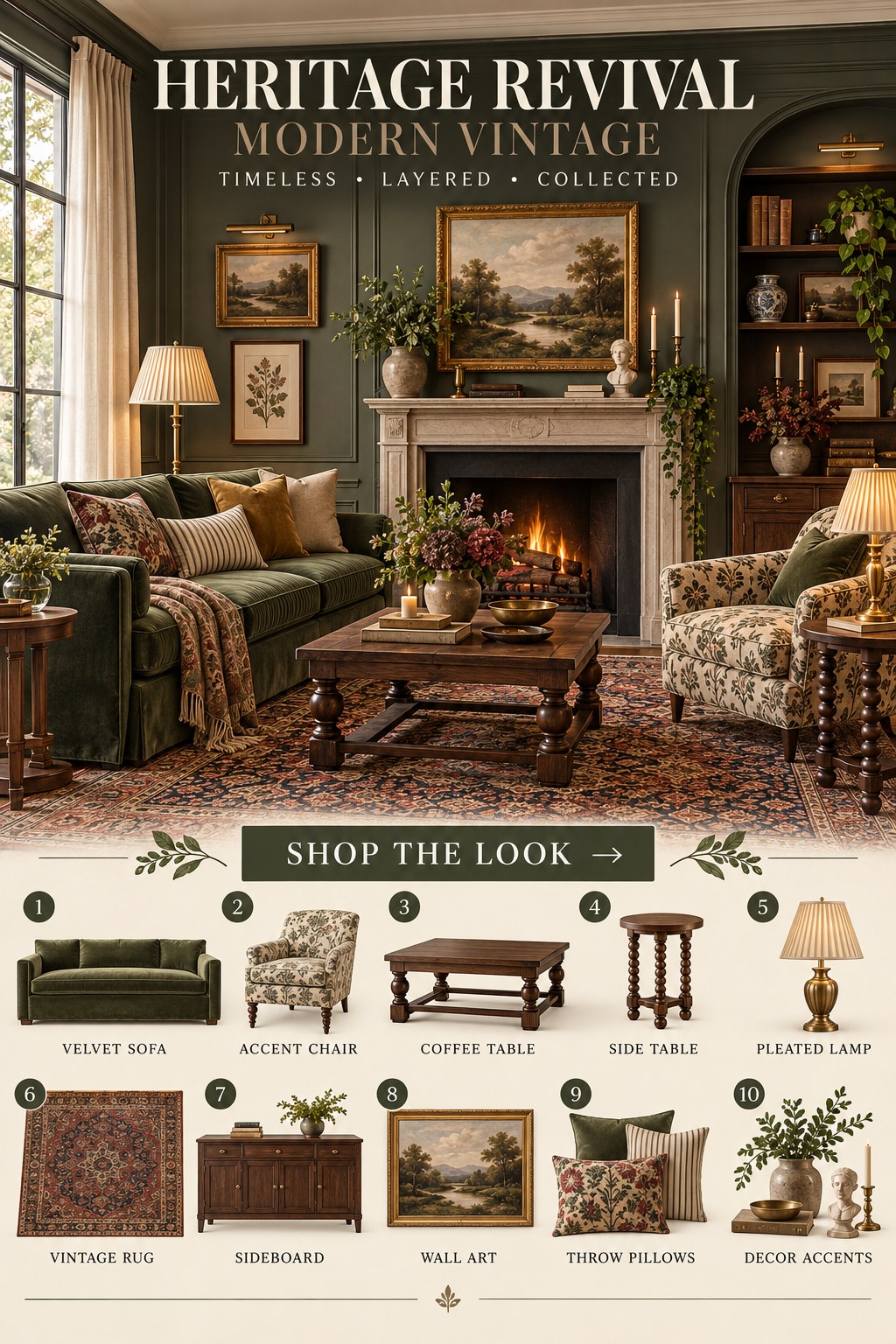 Heritage Revival living room concept